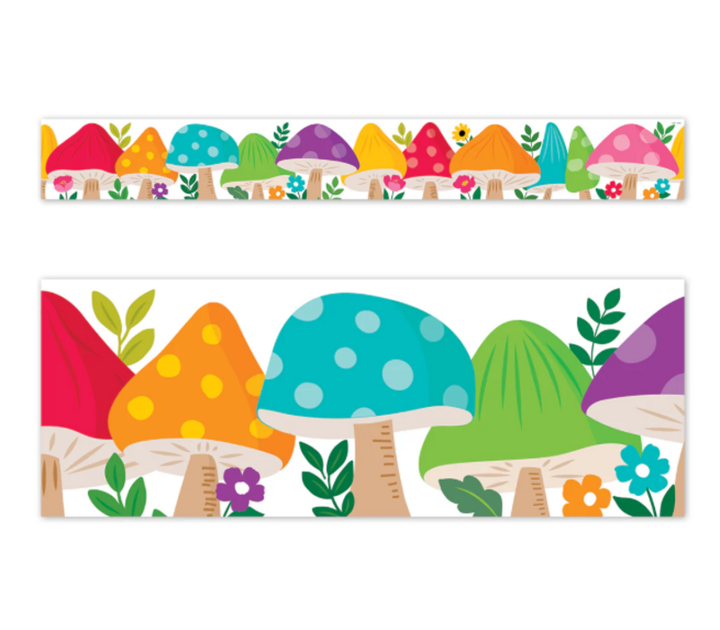 Woodland Friends Jumbo Mushroom Border NEW!