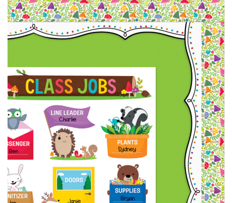 Woodland Friends Mushroom Medley Border NEW!