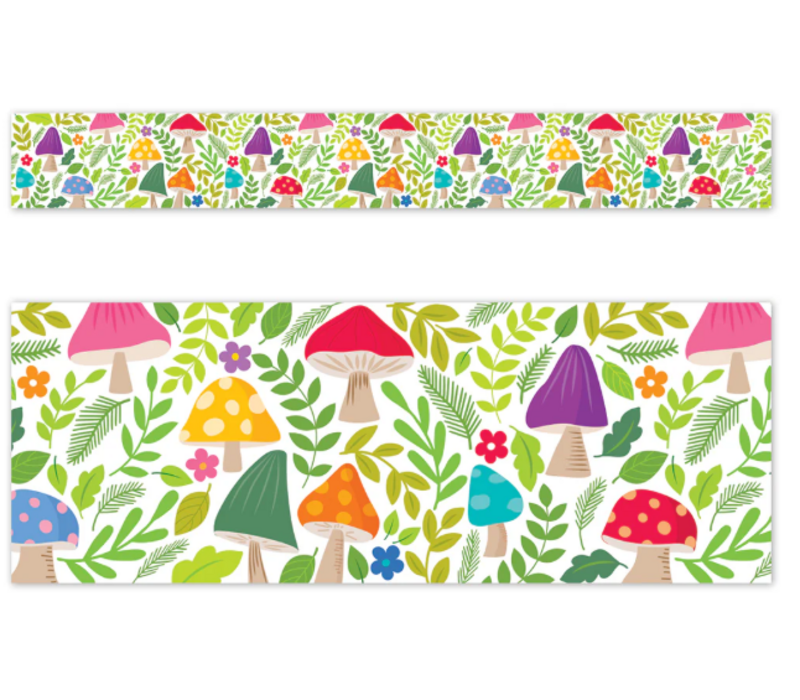 Woodland Friends Mushroom Medley Border NEW!