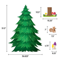 Woodland Friends Jumbo Pine Tree Bulletin Board