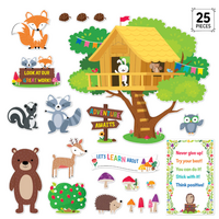 Copy of Woodland Friends Jumbo Pine Tree Bulletin Board