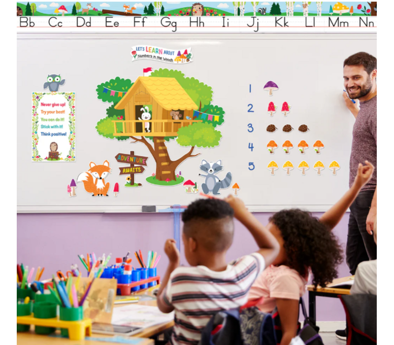 Copy of Woodland Friends Jumbo Pine Tree Bulletin Board