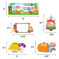 Woodland Friends Happy Birthday Mini Bulletin Board