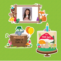 Woodland Friends Happy Birthday Mini Bulletin Board