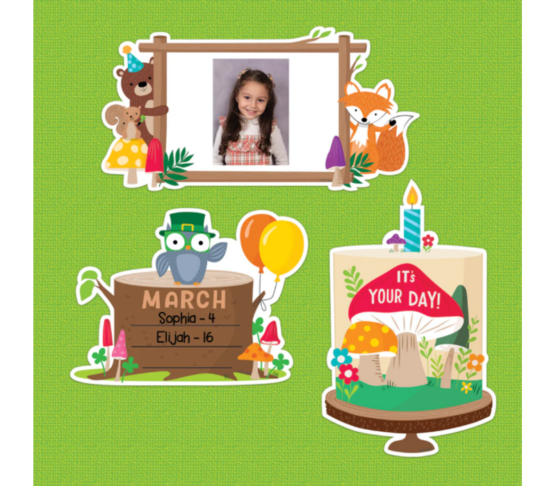 Woodland Friends Happy Birthday Mini Bulletin Board