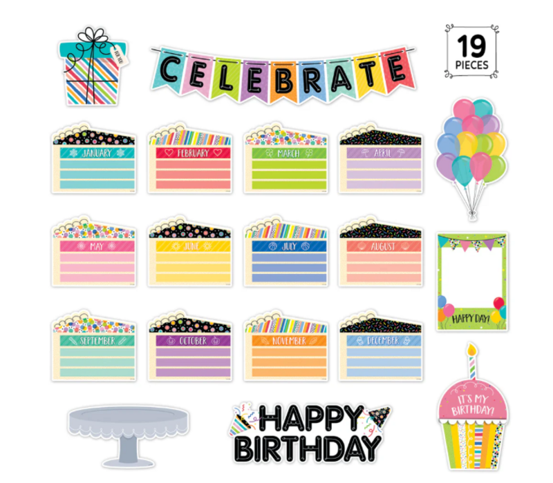 Copy of Woodland Friends Happy Birthday Mini Bulletin Board