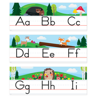 Woodland Friends Alphabet Line Bulletin Board