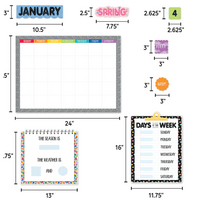 Core Decor Pattern Play Calendar Set Bulletin Board