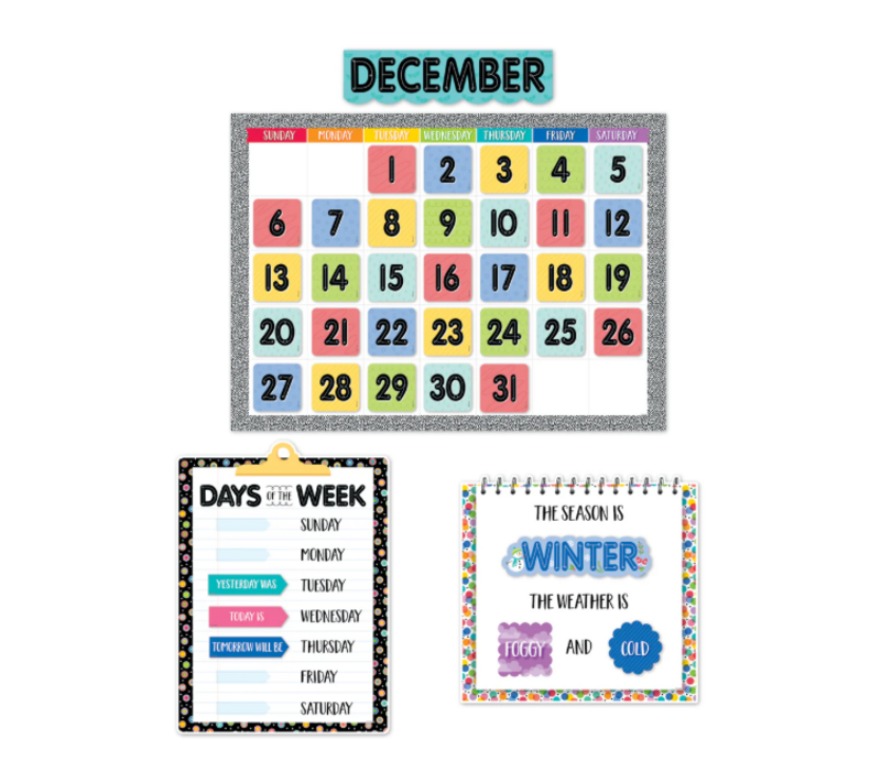 Core Decor Pattern Play Calendar Set Bulletin Board