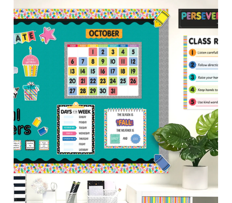 Core Decor Pattern Play Calendar Set Bulletin Board