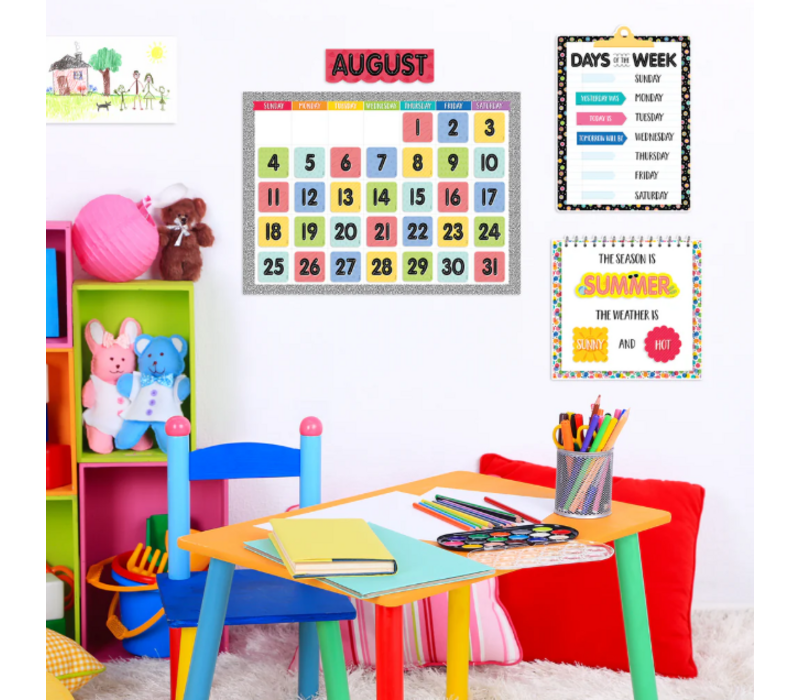 Core Decor Pattern Play Calendar Set Bulletin Board