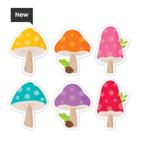 Woodland Friends Mushroom Medley  3 Inch Designer Cut-Outs