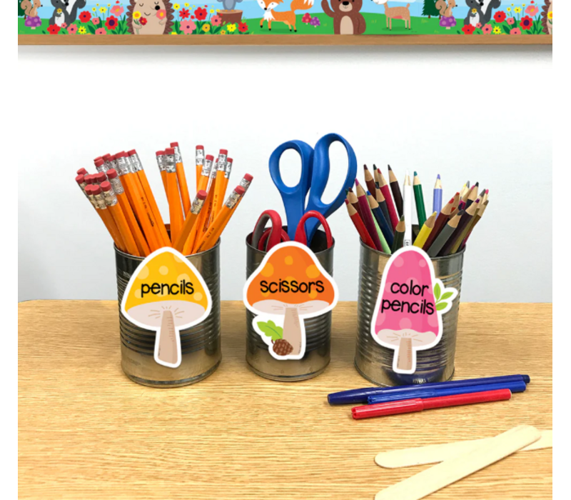 Woodland Friends Mushroom Medley  3 Inch Designer Cut-Outs