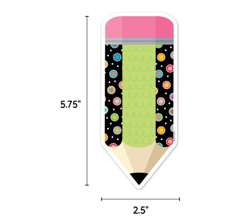 Core Decor Pattern Play Pencils 6" Designer Cut-Outs