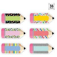Core Decor Pattern Play Pencils 6" Designer Cut-Outs