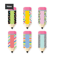 Core Decor Pattern Play Pencils 6" Designer Cut-Outs
