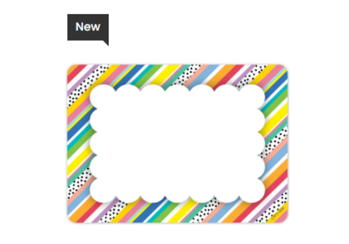 Creative Teaching Press Core Decor Stripes and Dots  Labels/ Name Tags
