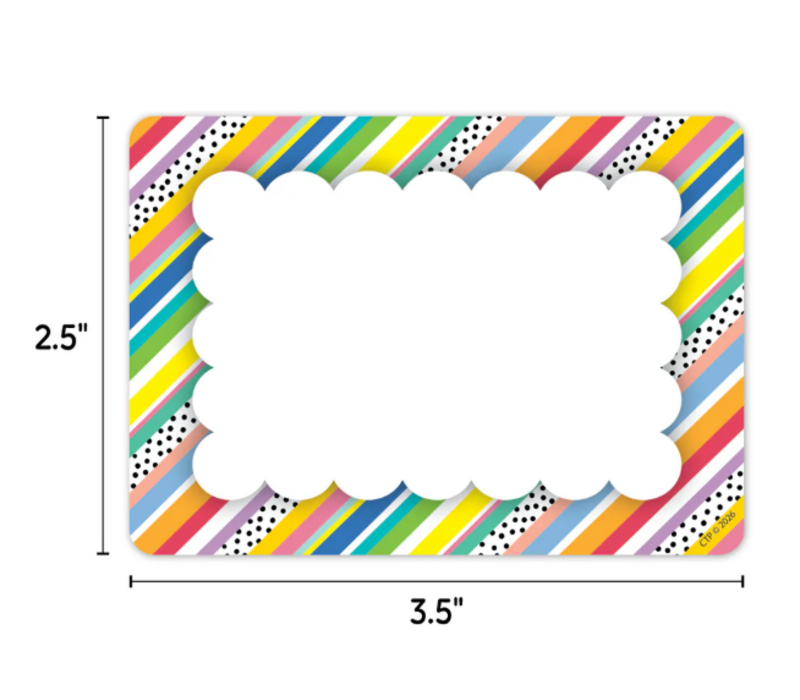 Core Decor Stripes and Dots  Labels/ Name Tags