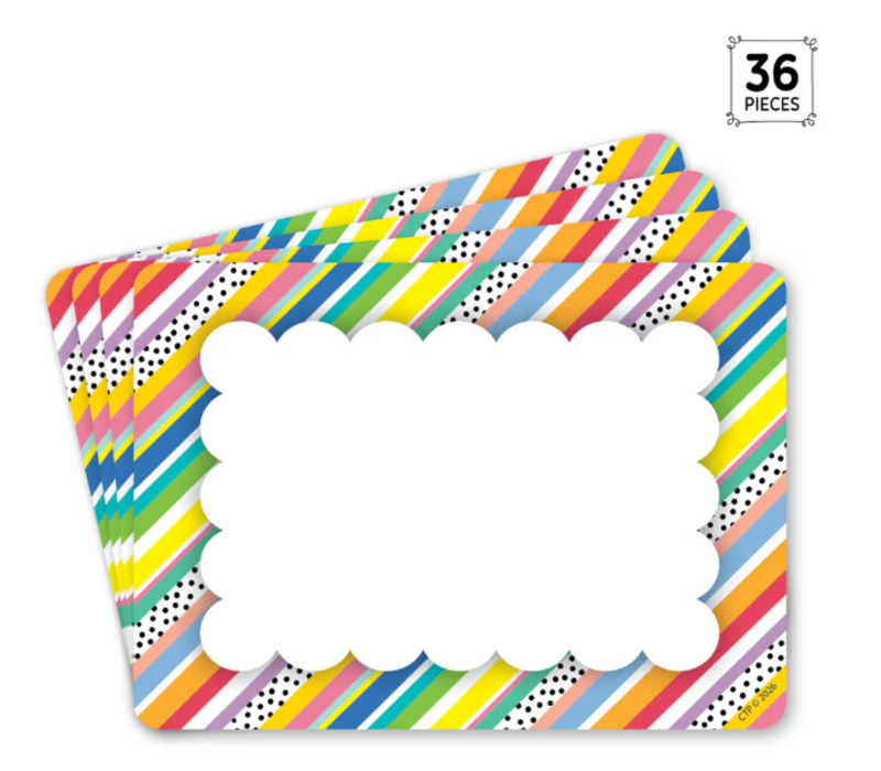 Core Decor Stripes and Dots  Labels/ Name Tags