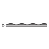 Core Designs, Magnetic Scallop Border, 12" x 1", Black Horizontal Stripes on White