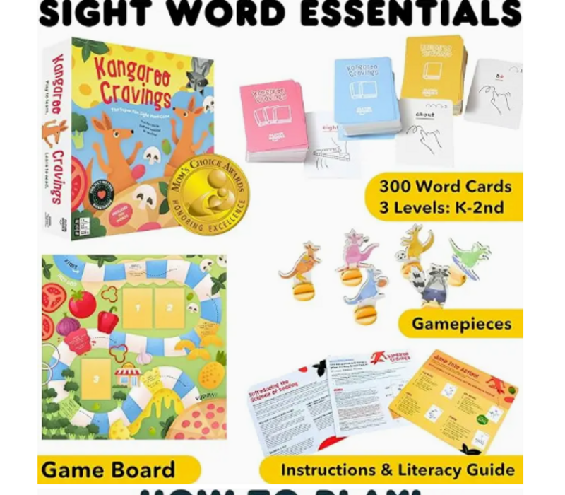 Kangaroo Cravings - A Learn-To-Read Board Game