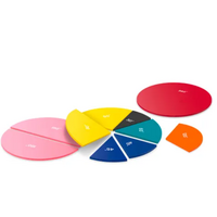 Rainbow Angle Circles* - Plastic, 36 pieces (D)