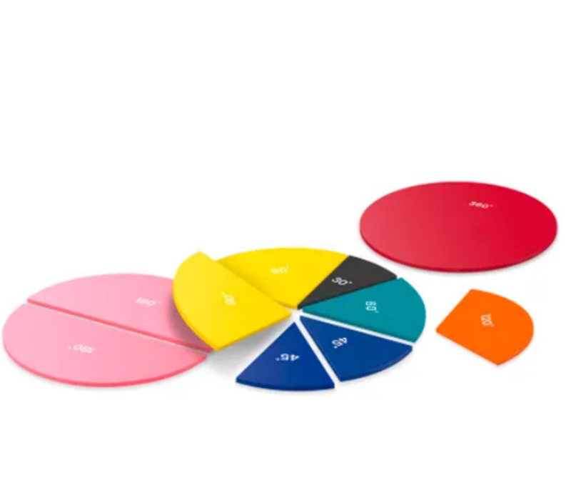 Rainbow Angle Circles* - Plastic, 36 pieces (D)