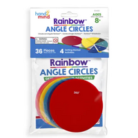 Rainbow Angle Circles* - Plastic, 36 pieces (D)