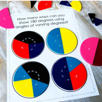 Rainbow Angle Circles* - Plastic, 36 pieces (D)