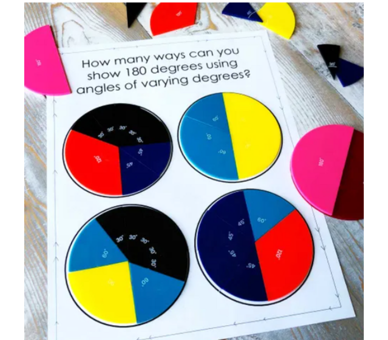 Rainbow Angle Circles* - Plastic, 36 pieces (D)