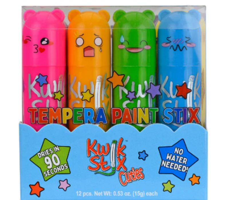 NEW! Kwik Stix Paint Sticks Cuties, Set of 12 Colors