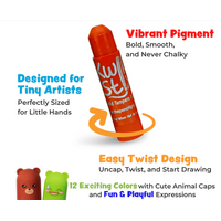 NEW! Kwik Stix Paint Sticks Cuties, Set of 12 Colors