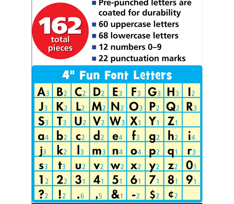 Color Crush 4" Fun Font Letters Combo Pack