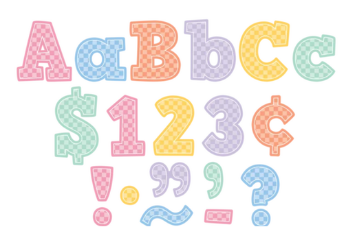 Teacher Created Resources Cool for School Checkers 4" Bold Block Letters Combo Pack