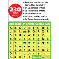 Cool for School Checkers 4" Bold Block Letters Combo Pack