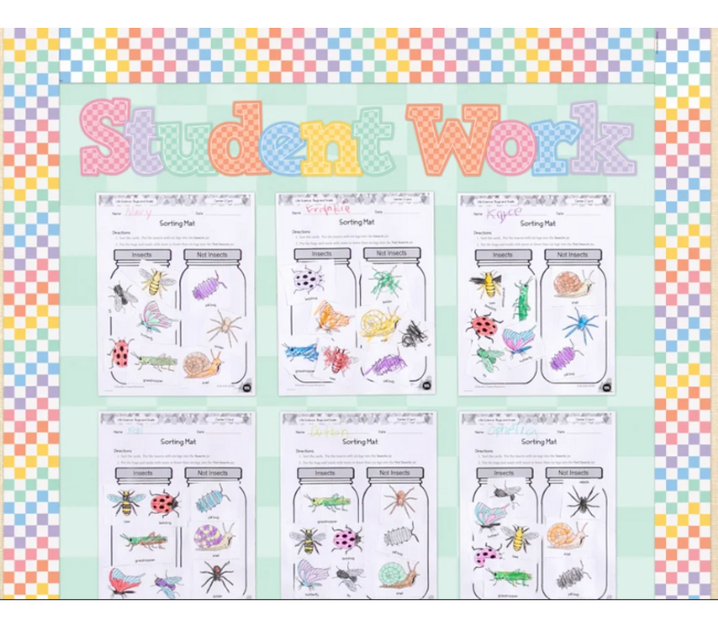 Cool for School Checkers 4" Bold Block Letters Combo Pack