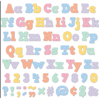 Cool for School Checkers 4" Bold Block Letters Combo Pack