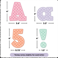 Cool for School Checkers 4" Bold Block Letters Combo Pack
