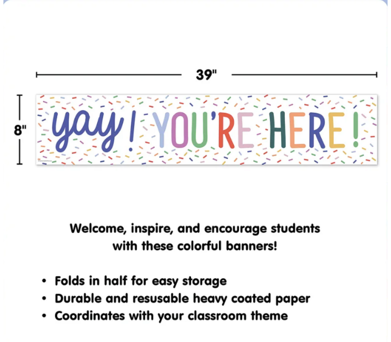 Color Crush Yay! You’re Here! Banner