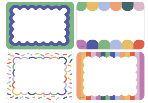 Teacher Created Resources Color Crush Name Tags/Labels - Multi-Pack