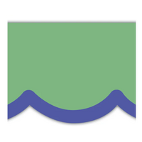 Color Crush Green with Blue Scallops Die-Cut Border Trim