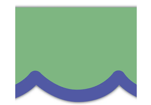 Teacher Created Resources Color Crush Green with Blue Scallops Die-Cut Border Trim