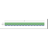 Color Crush Green with Blue Scallops Die-Cut Border Trim