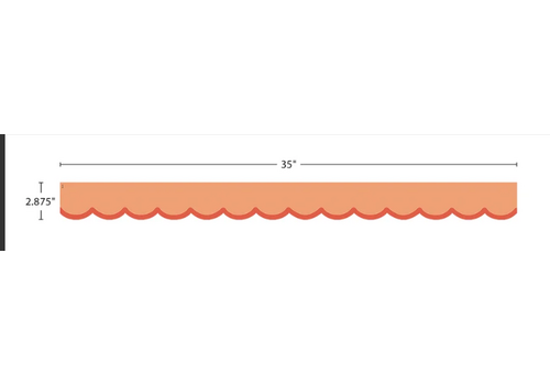 Teacher Created Resources Color Crush Orange Scallops Die-Cut Border Trim