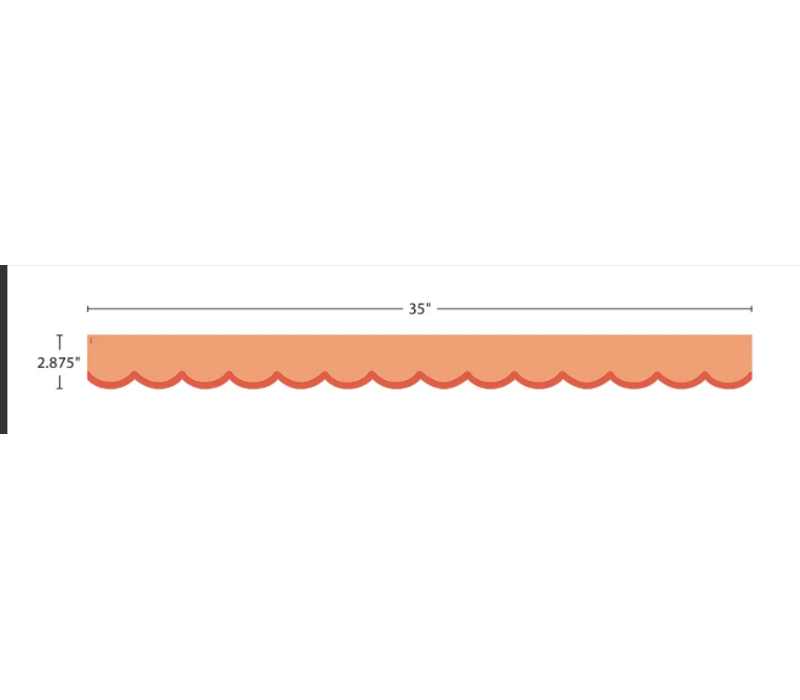 Color Crush Orange Scallops Die-Cut Border Trim