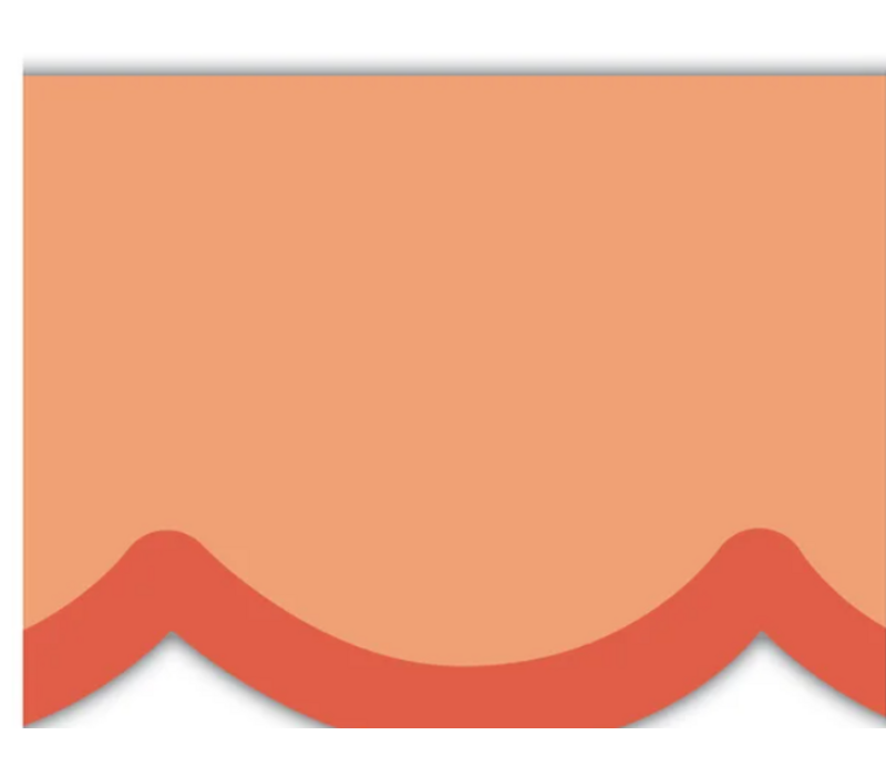 Color Crush Orange Scallops Die-Cut Border Trim