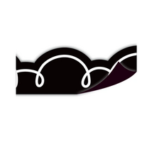 Black with White Squiggles Magnetic Border