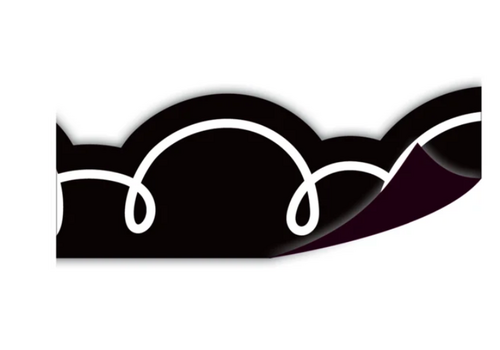 Teacher Created Resources Black with White Squiggles Magnetic Border