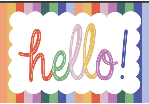 Teacher Created Resources Color Crush Hello Postcards