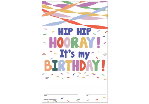 Teacher Created Resources Color Crush It’s My Birthday Awards